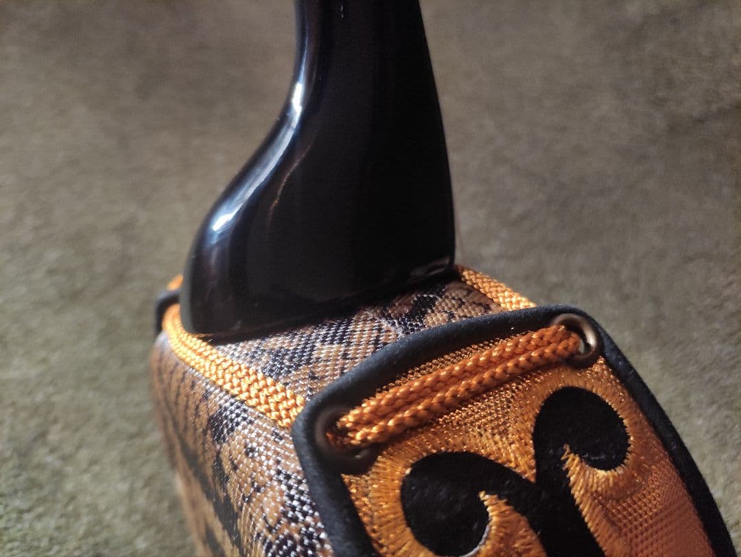 三線人工蛇柄皮セット　メンテナンス済み