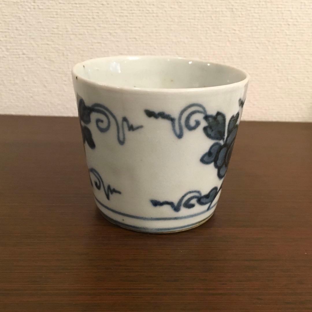 古伊万里　鉄線文（？）　蕎麦猪口　アンティーク　骨董　そば猪口