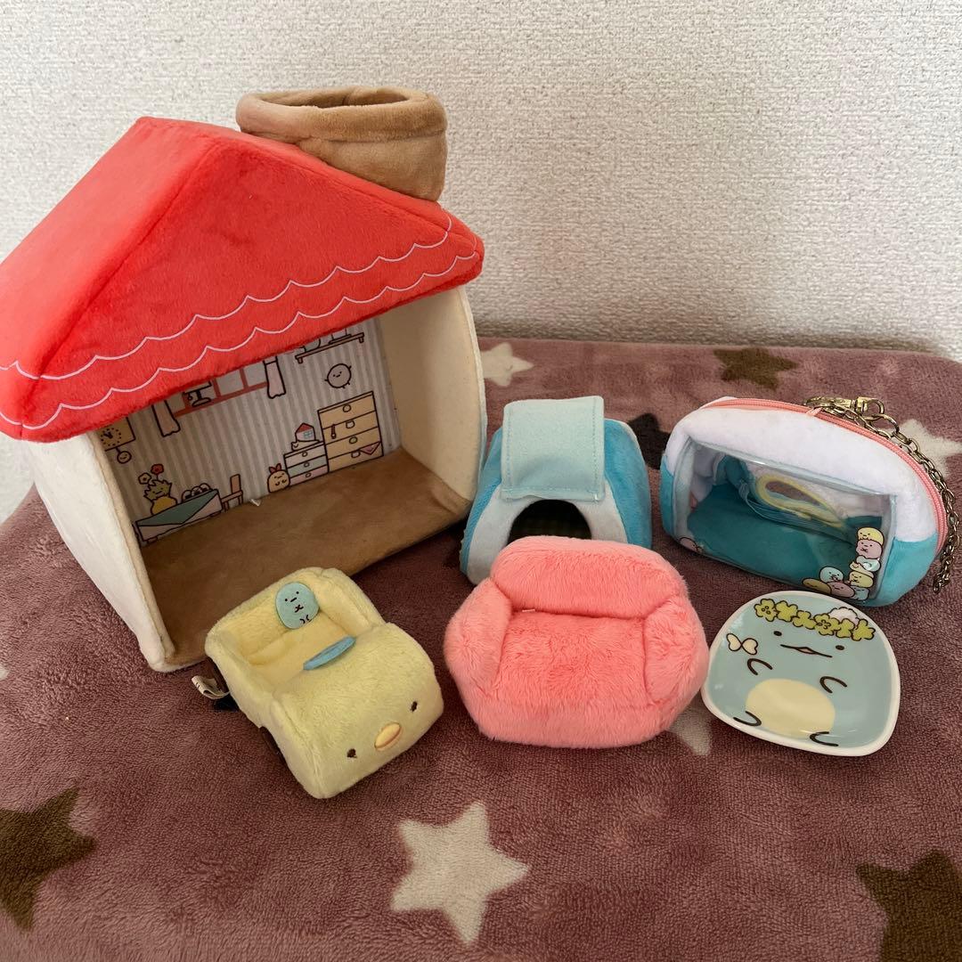 すみっコぐらし ハウス　てのり　ぬいぐるみ　まとめ売り 着せ替えセット30点