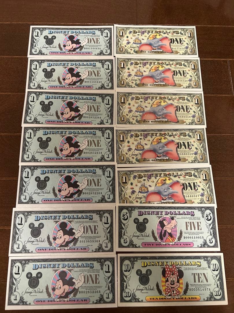 ディズニーダラー ミッキー ダンボ グーフィー ミニー disneydollar