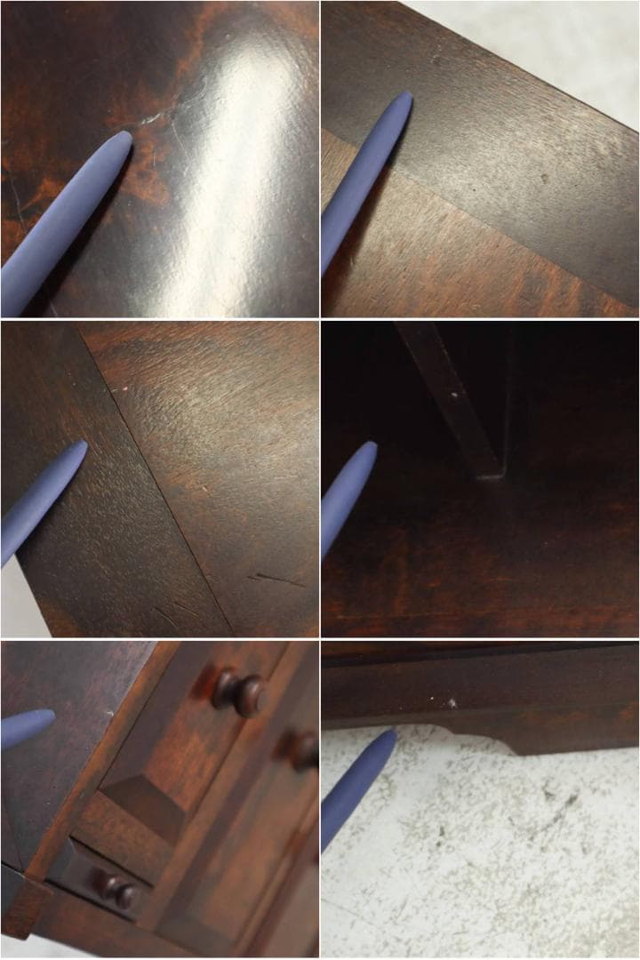 松本民芸家具 T型三尺ビューロー ライティングデスク 作家サイン入 ミズメザクラ