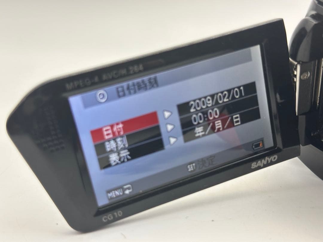 SANYO Xacti デジタルカメラ オレンジと黒(２個)機能を確認するです