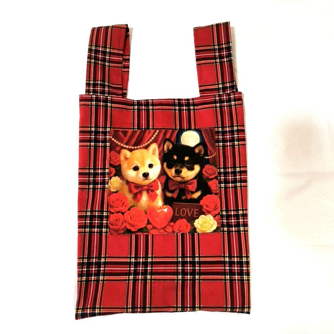 りんりん様】ハンドメイドオーダー★女の子&柴犬★大容量バッグ&エコバッグ　4点