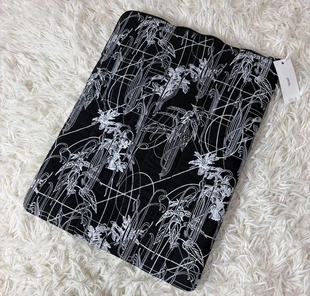 UN3D. アンスリード ラインフラワーキルティング PCバッグ ケース タグ付