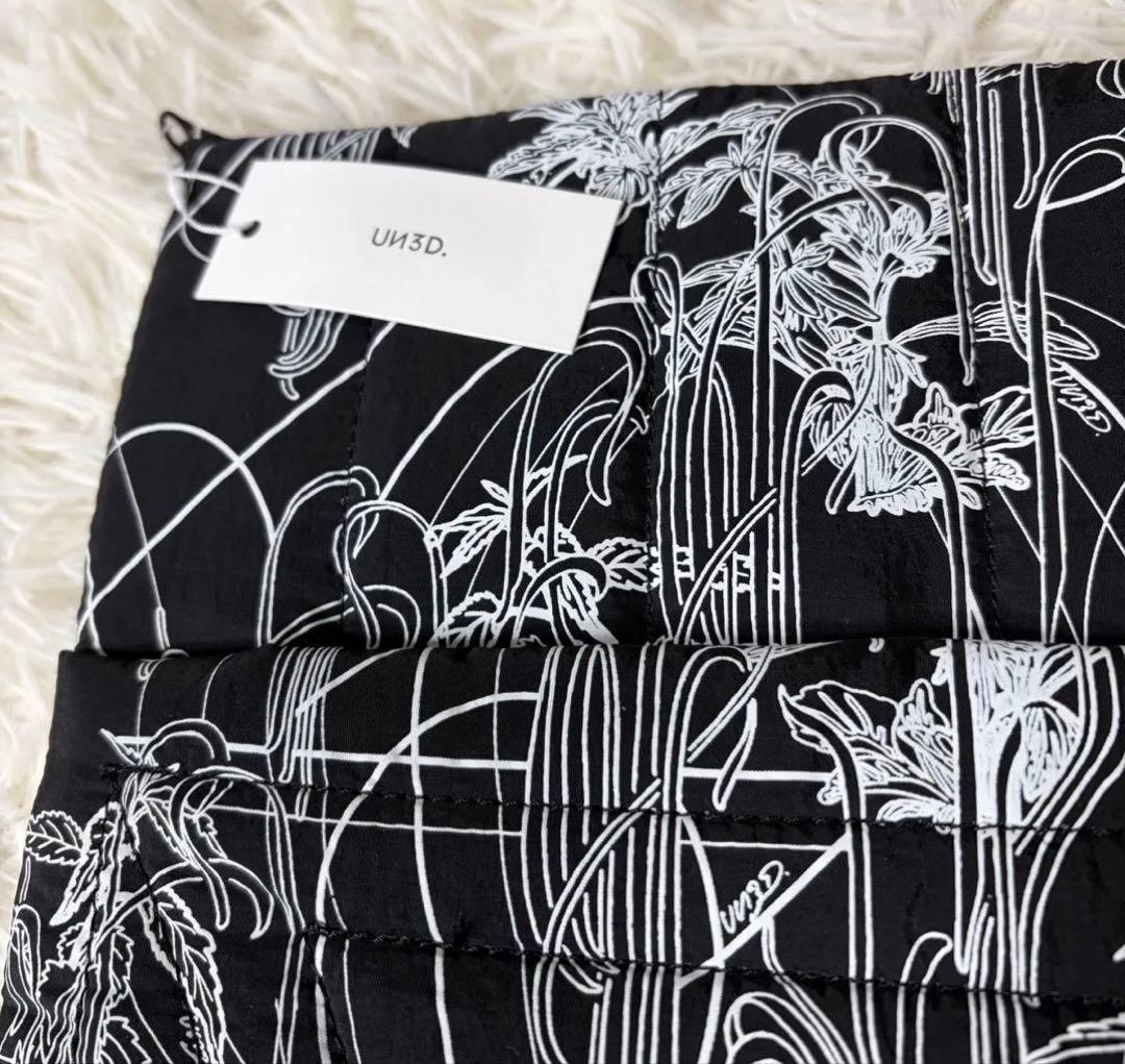 UN3D. アンスリード ラインフラワーキルティング PCバッグ ケース タグ付