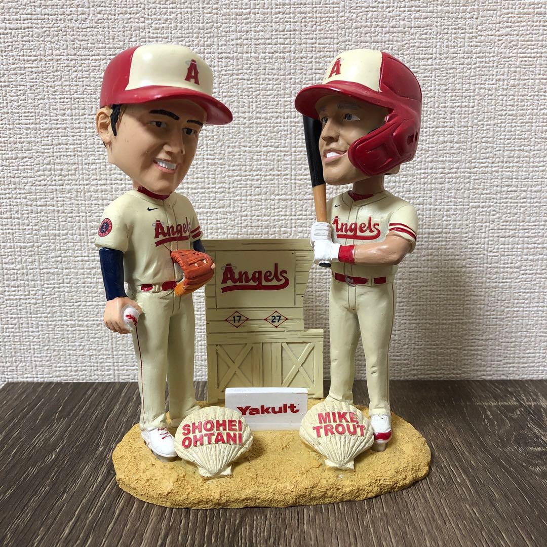 【新品未開封】㊗️MVP・ドジャース決定‼️ 大谷翔平✖️トラウト　ボブルヘッド