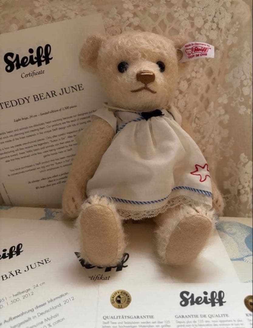 ☆シュタイフぬいぐるみ　サマードレス　Steiff JUNE ワンピース