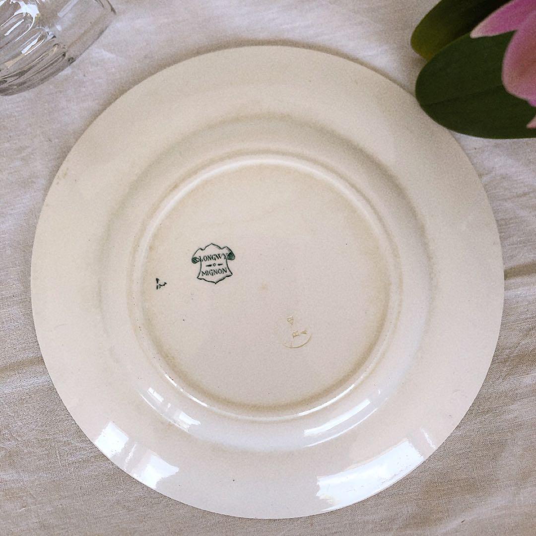ロンウィーLongwy ミニョン ディナープレート H フランスアンティーク食器