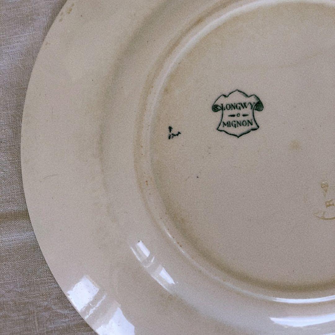 ロンウィーLongwy ミニョン ディナープレート H フランスアンティーク食器