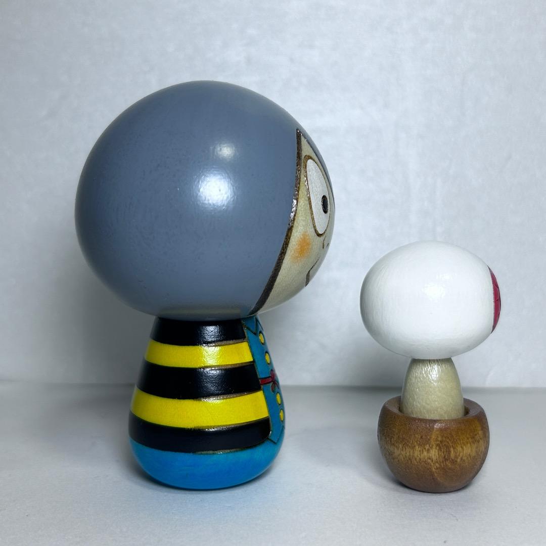 2体セット ゲゲゲの鬼太郎 鬼太郎 目玉おやじ こけし 日本製 箱付き未使用品