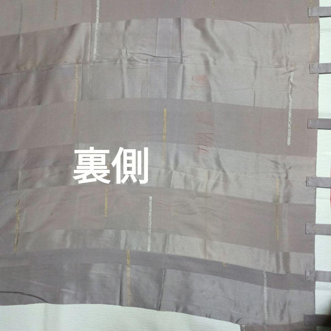着物のリサイクル　絹暖簾　豪華で大胆な模様　染め　刺繍　金糸　銀糸　蝶　藤　流水