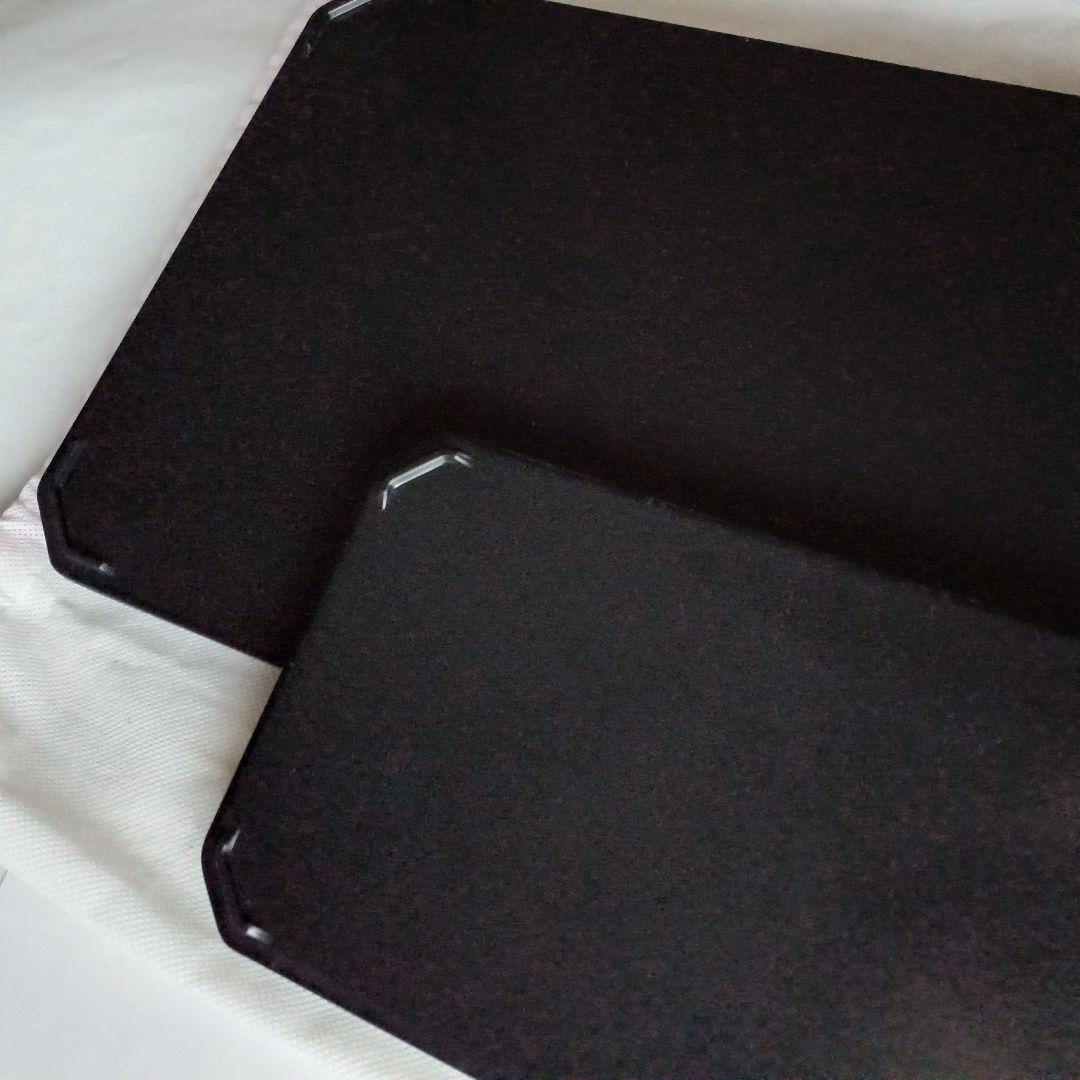 ✿*　長角盆 小角盆 ペアセット 和盆 黄金笹竹絵 お盆 スクエア型 トレー