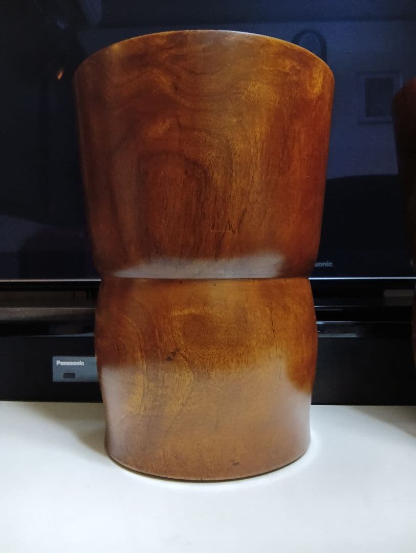 希少　桜屋工業　チーク　無垢材　くり貫き　スツール　男女　２脚