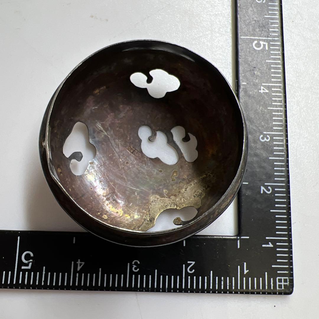 中国清時代　銀火屋（8g）　新渡香炉　木箱付　高さ約7㎝　東Y8-0225☆2F