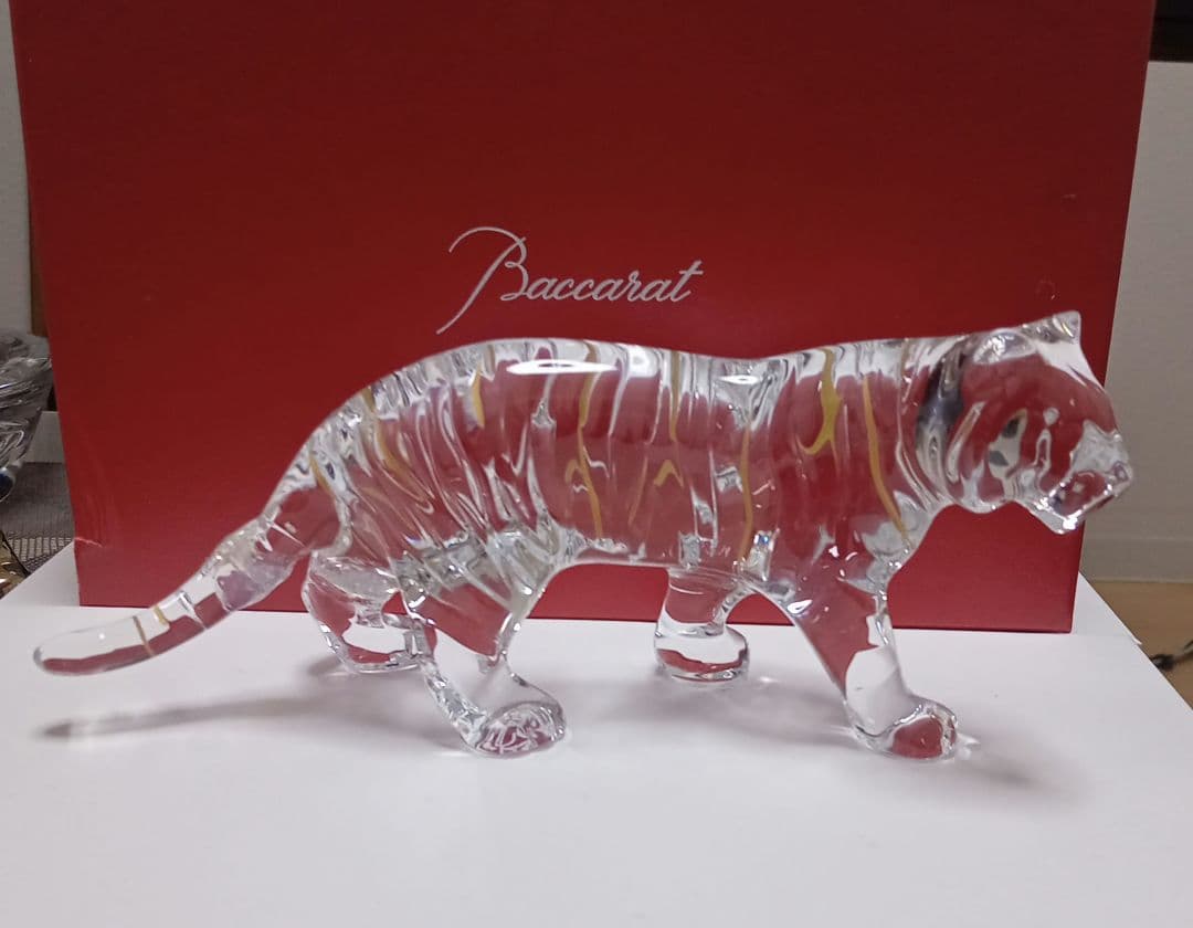 最終値下　Baccarat バカラ 置物 インテリア タイガー 虎　ガラス
