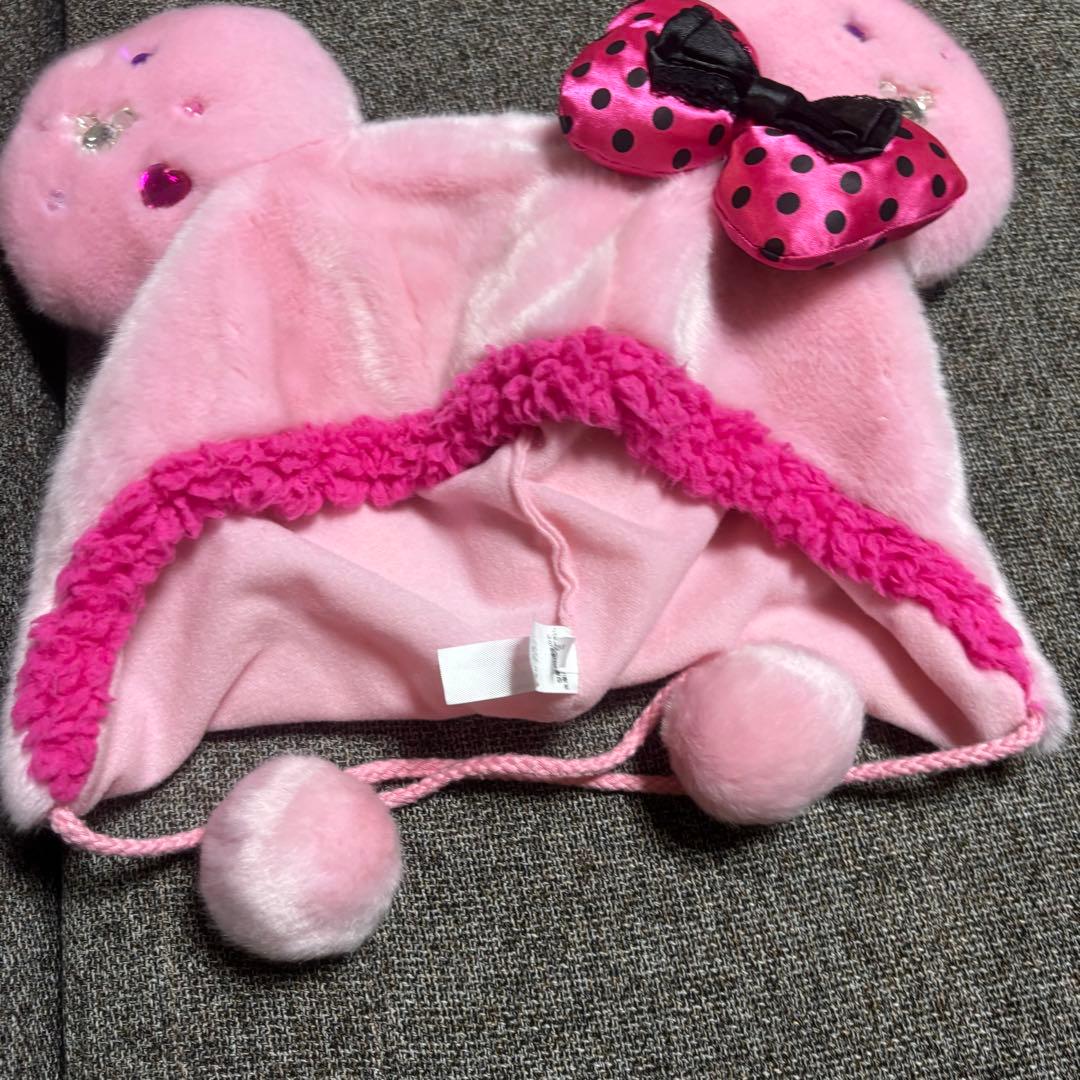 ディズニー　ファンキャップ　ミニー　ピンク　リボン　かわいい　パルパルーザ