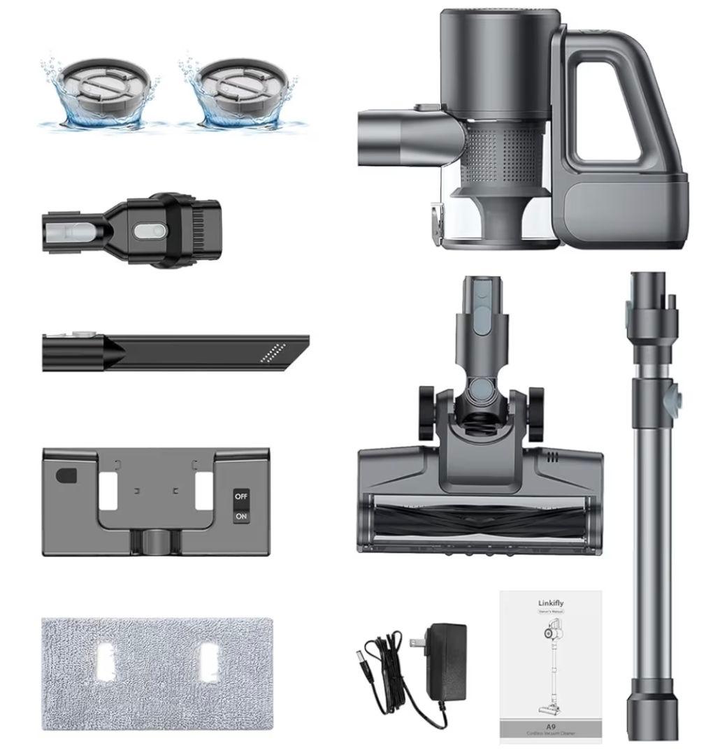 コードレス掃除機 75000pa 自立式 伸縮型 スティック ハンディクリーナー