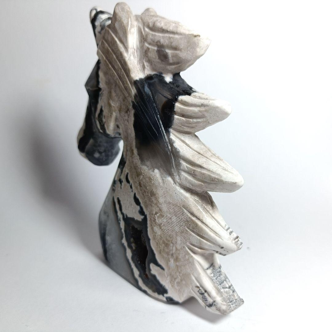 ボルケーノアゲート　ユニコーン　ペガサス　火山瑪瑙　ジオード　天然石　置物