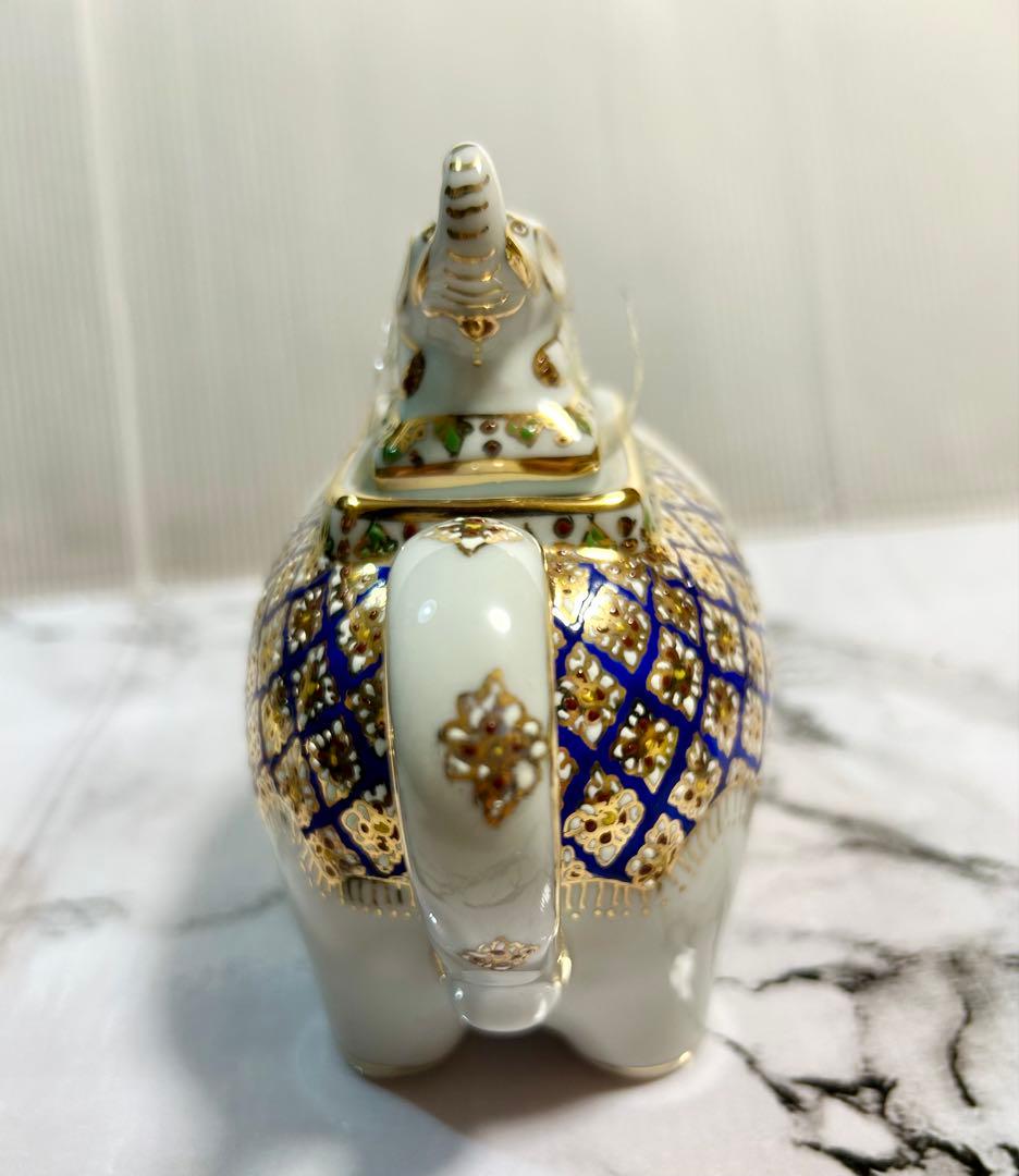 【未使用】タイThailandベンジャロン焼（ティーポット茶器）象