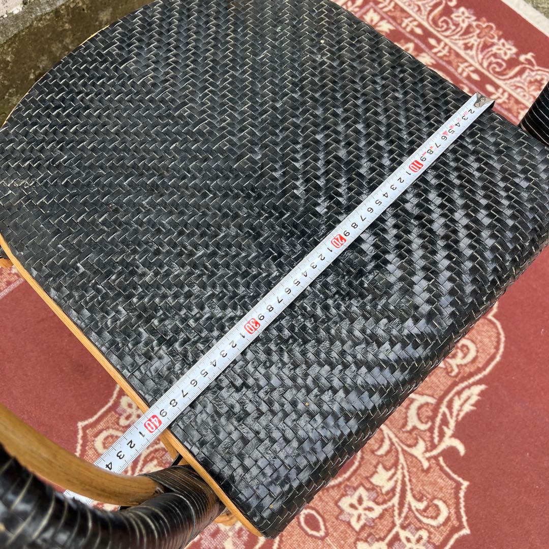 廃盤 ASPLUNDアスプルンド◾️編み込みレザー×ラタンフレーム 椅子 チェア