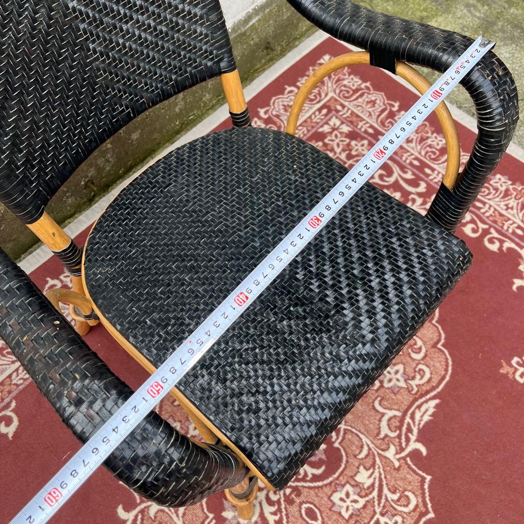 廃盤 ASPLUNDアスプルンド◾️編み込みレザー×ラタンフレーム 椅子 チェア