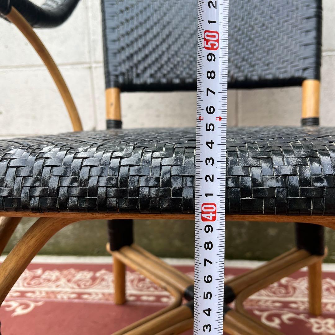 廃盤 ASPLUNDアスプルンド◾️編み込みレザー×ラタンフレーム 椅子 チェア