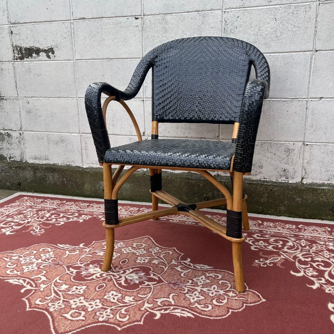 廃盤 ASPLUNDアスプルンド◾️編み込みレザー×ラタンフレーム 椅子 チェア