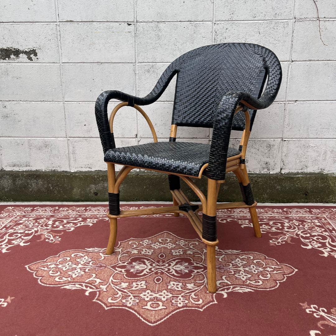 廃盤 ASPLUNDアスプルンド◾️編み込みレザー×ラタンフレーム 椅子 チェア
