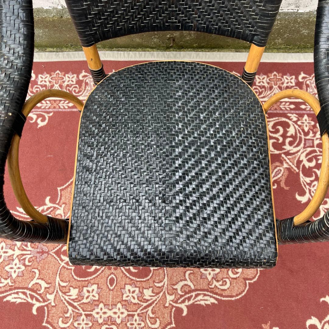 廃盤 ASPLUNDアスプルンド◾️編み込みレザー×ラタンフレーム 椅子 チェア