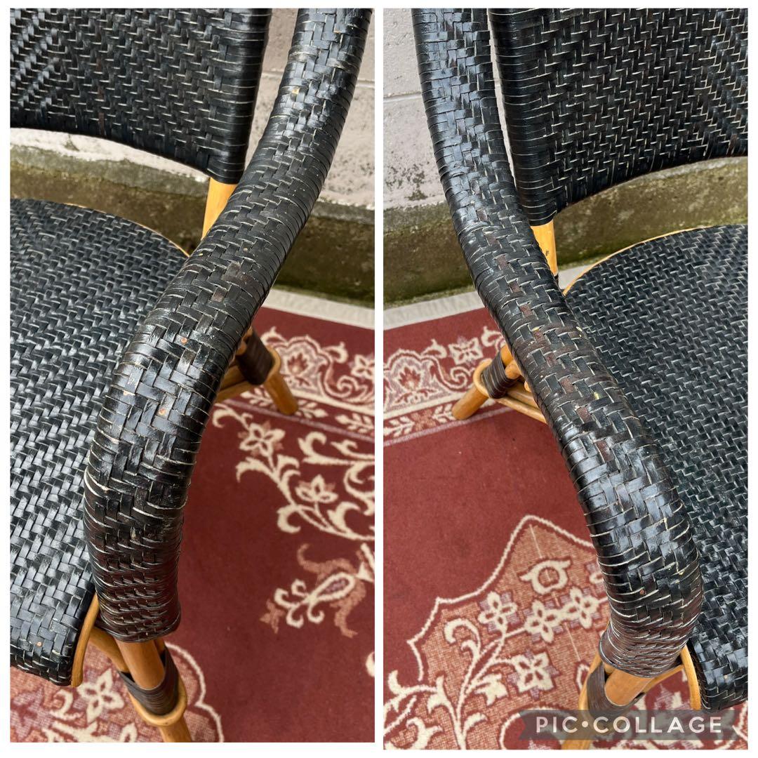 廃盤 ASPLUNDアスプルンド◾️編み込みレザー×ラタンフレーム 椅子 チェア