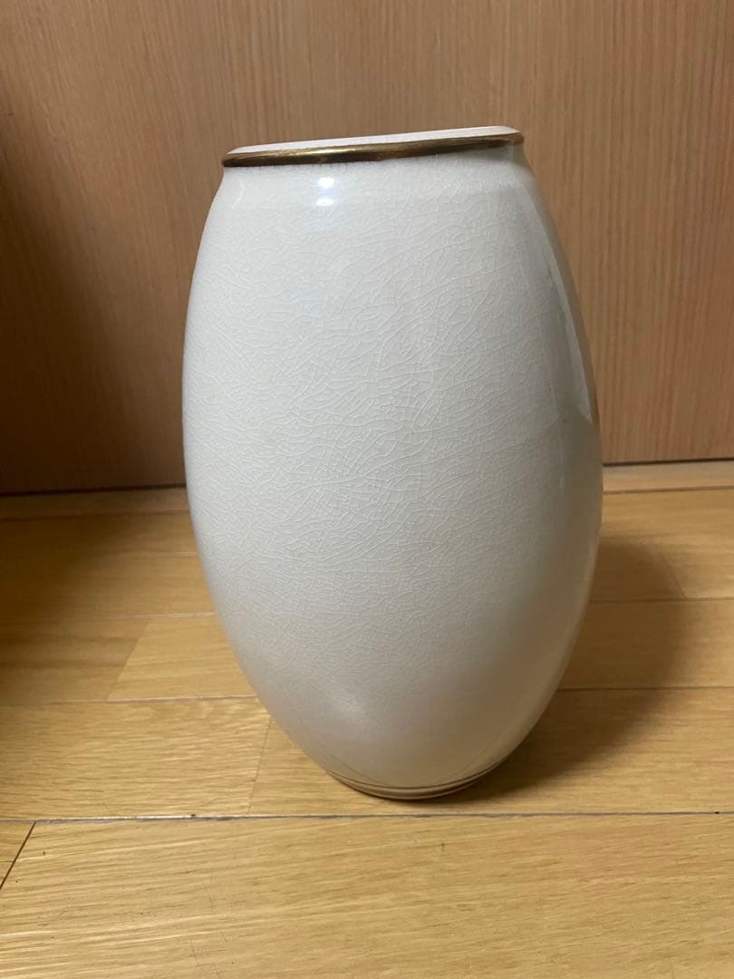 九谷焼 御花瓶 秀山窯造 花瓶 木箱付き 色絵 金彩 高さ約25cm