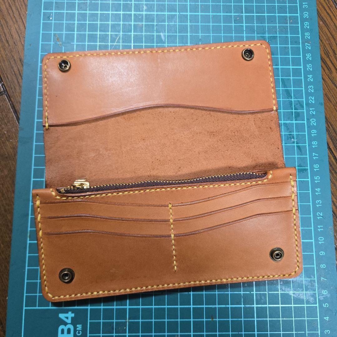 トラッカーウォレット（改）（ロング、カードポケット増々、札入マチ）ハンドメイド