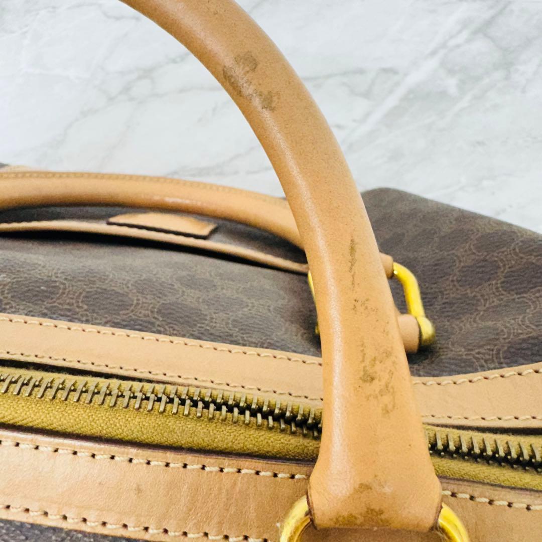 ✨CELINE✨セリーヌ✨マカダム柄✨ヴィンテージ✨ブラウン✨ボストンバッグ✨