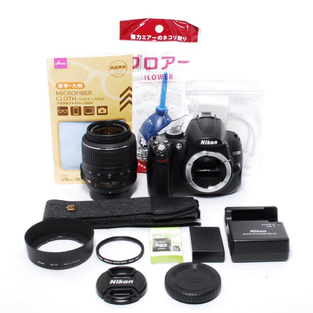 ◆すぐ使える◆Nikon D5000◆スマホ転送◆一眼レフカメラ◆手ぶれ補正付き