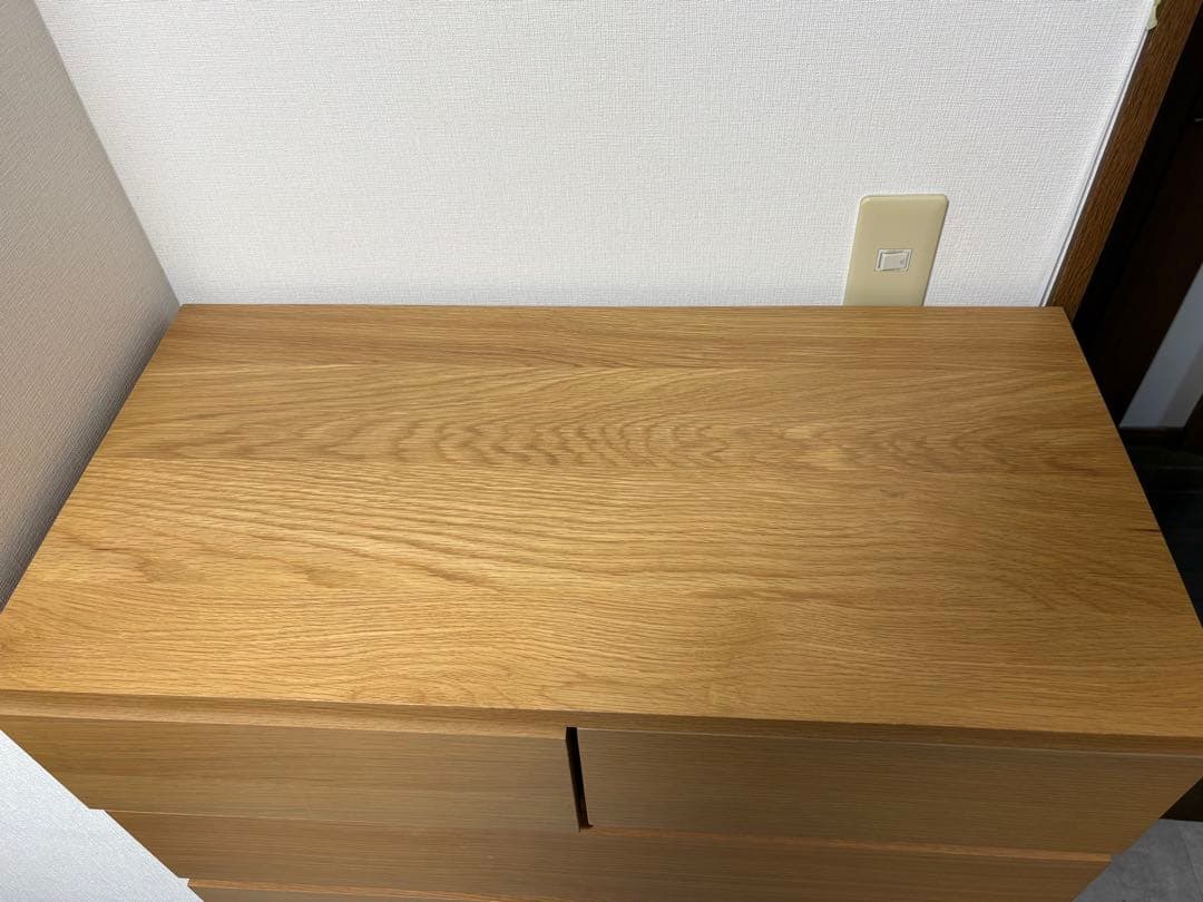 廃盤希少 無印良品 6段チェスト 天然木（オーク材）