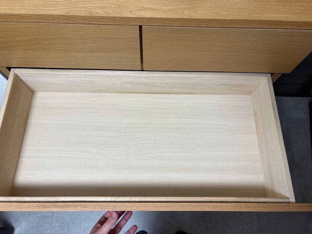 廃盤希少 無印良品 6段チェスト 天然木（オーク材）