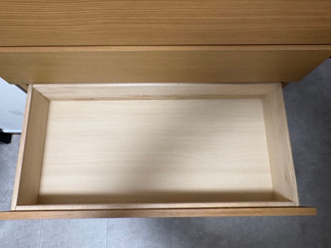 廃盤希少 無印良品 6段チェスト 天然木（オーク材）