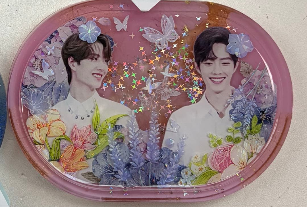 博君一肖 非常に手の込んだ手帳特殊加工テープを貼り重ねたレジンの置物　5点セット