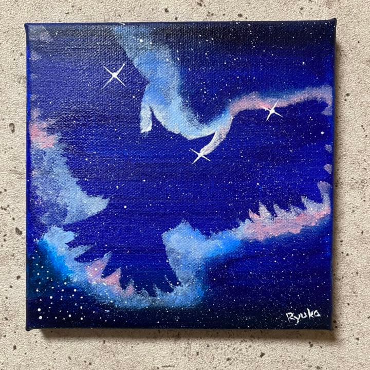 ■開運パワーアート■ 夜空とフクロウ