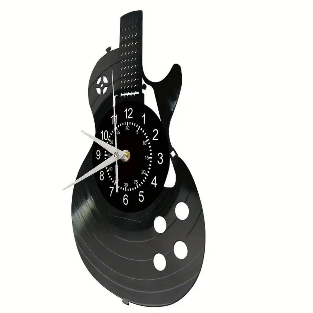 ロックギター・レコード風ウォールクロック