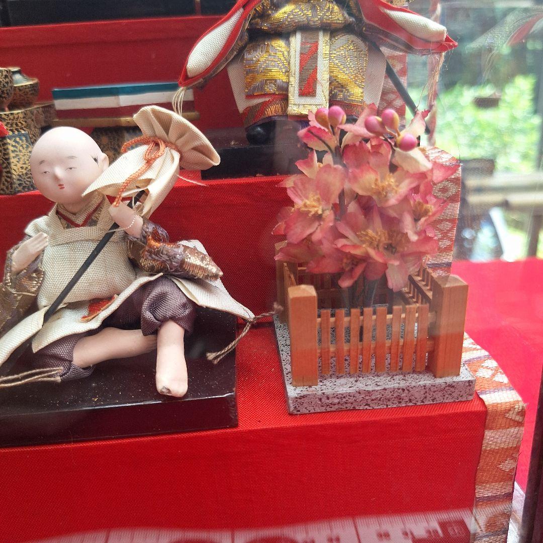 ミニ　雛人形セット ガラスケース付き　昭和レトロ