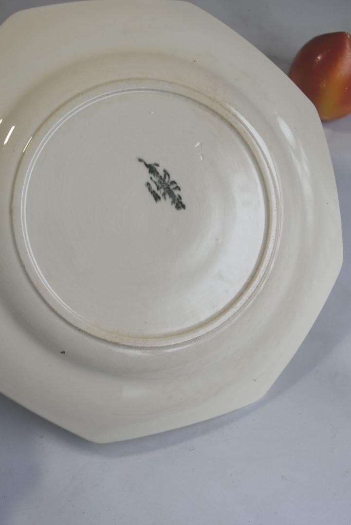 2枚組　サルグミンヌ　オクトゴナル皿　フランスアンティーク