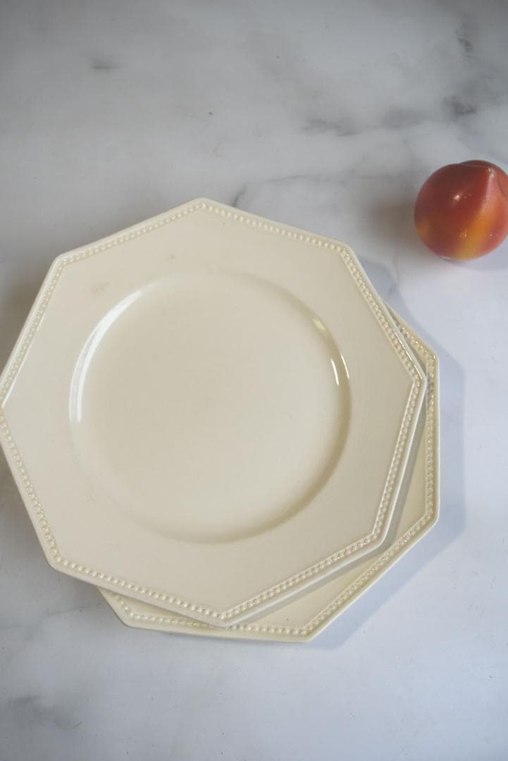 2枚組　サルグミンヌ　オクトゴナル皿　フランスアンティーク