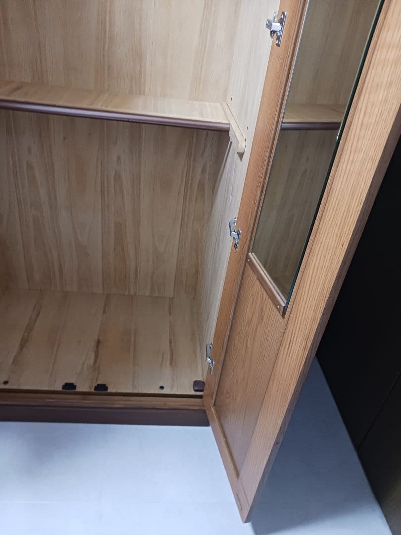 【美品】3ドア木製タンス ブラウン