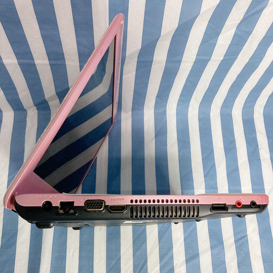 ☆大人気カラー 激カワ ピンク★ダイヤカット柄 設定済 ノートPC