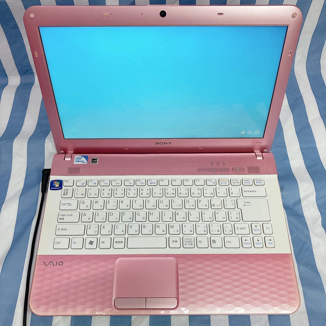 ☆大人気カラー 激カワ ピンク★ダイヤカット柄 設定済 ノートPC