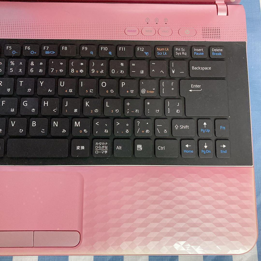 ☆大人気カラー 激カワ ピンク★ダイヤカット柄 設定済 ノートPC
