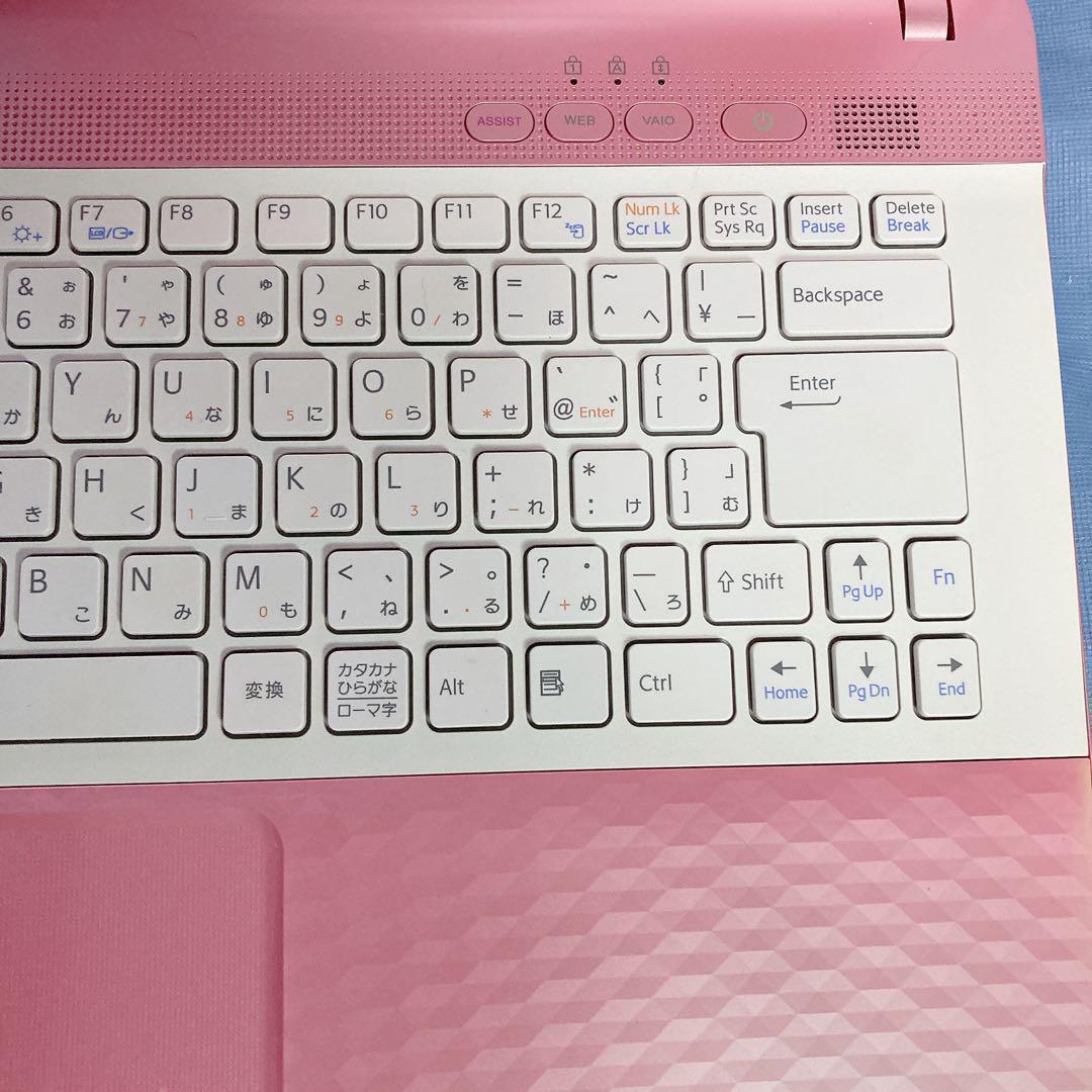 ☆大人気カラー 激カワ ピンク★ダイヤカット柄 設定済 ノートPC