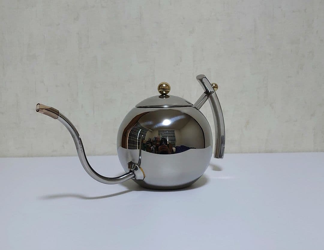 昭和レトロ 可愛い 細口 ステンレス ポット 水差し 丸型 700cc