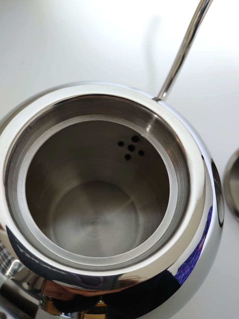 昭和レトロ 可愛い 細口 ステンレス ポット 水差し 丸型 700cc